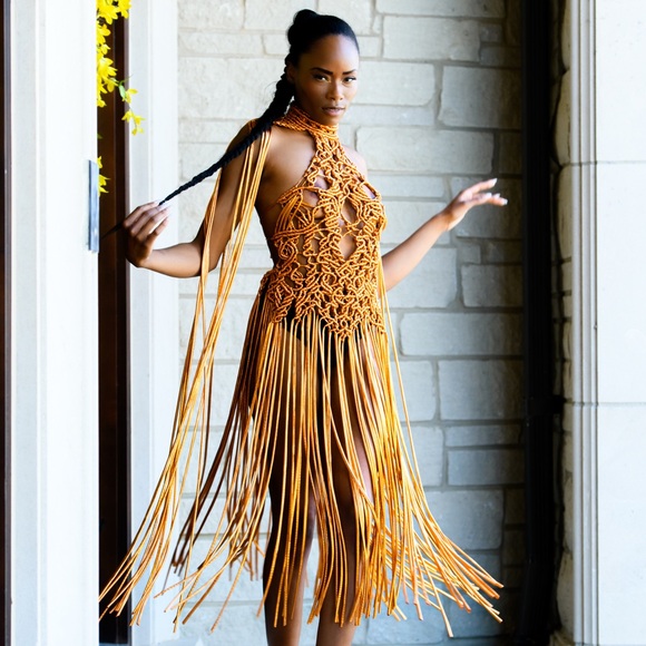 Handmade Macramé Rope Dress Festival - Picture 2 of 9